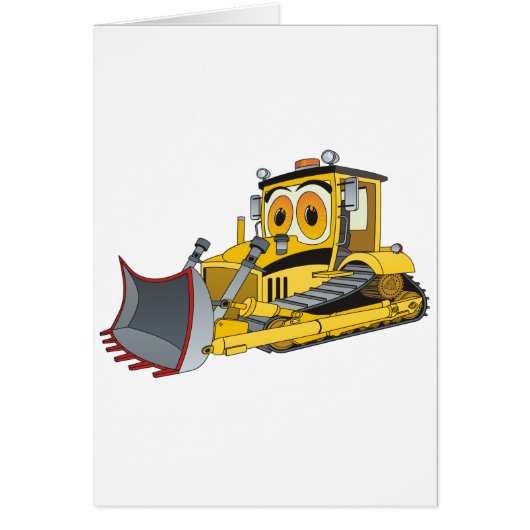 Bulldozer Cartoon Cards (Front)
