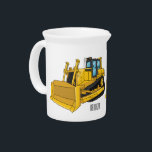 Bulldozer cartoon illustration beverage pitcher<br><div class="desc">Bulldozer cartoon illustration</div>
