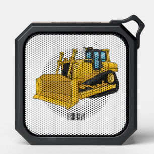 Bulldozer cartoon illustration bluetooth speaker