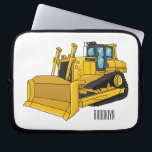 Bulldozer cartoon illustration laptop sleeve<br><div class="desc">Bulldozer cartoon illustration</div>