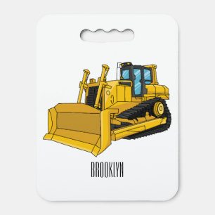 Bulldozer cartoon illustration seat cushion