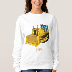 Bulldozer cartoon illustration sweatshirt