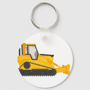 Bulldozer Construction Machine Keychain