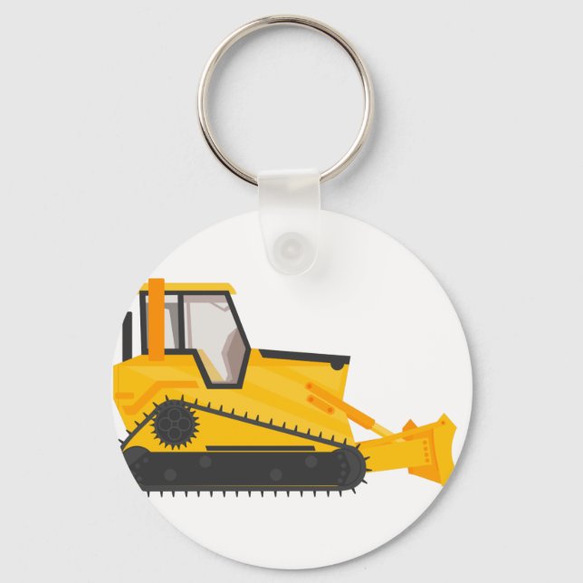 Bulldozer Construction Machine Keychain (Front)