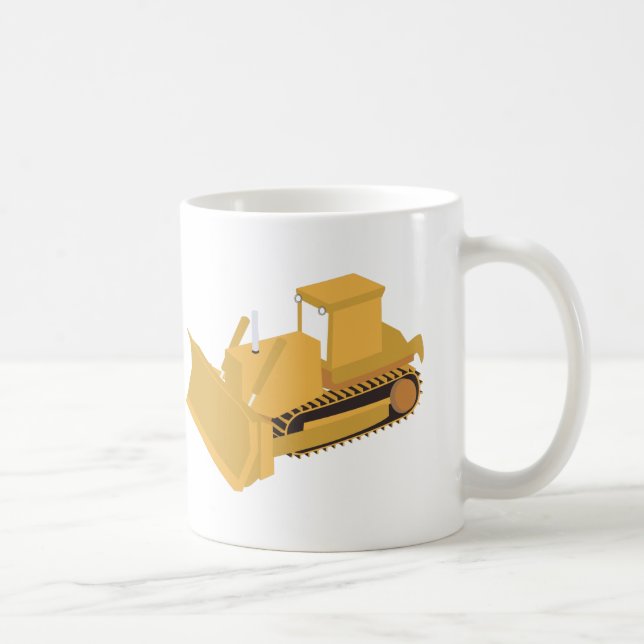 Bulldozer Construction Truck Coffee Mug (Right)