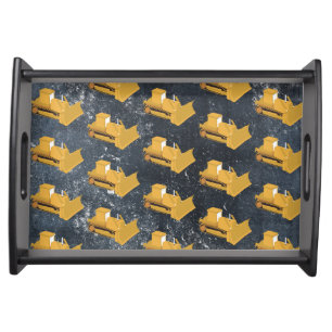 Bulldozer Construction Truck Serving Tray