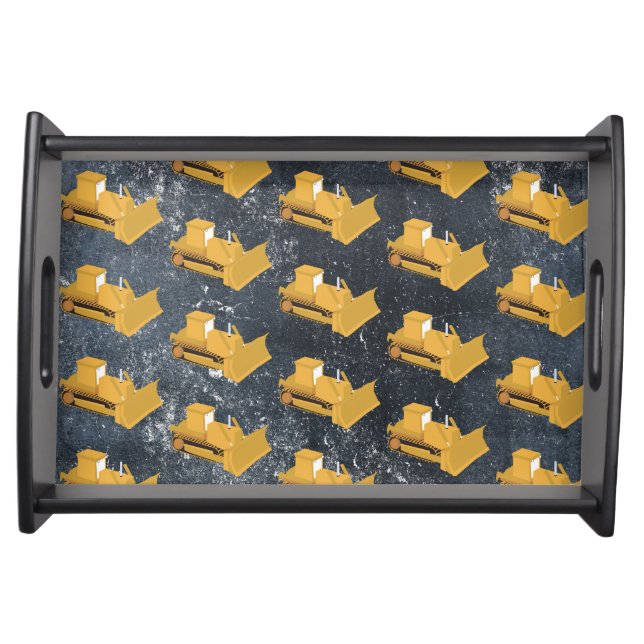 Bulldozer Construction Truck  Serving Tray (Front)