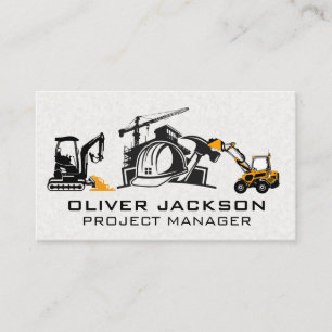 Bulldozer Construction Vehicles Builder Site Business Card