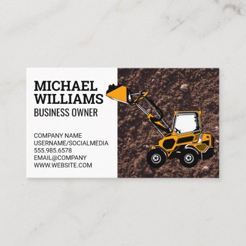 Bulldozer  Earthmover Business Card