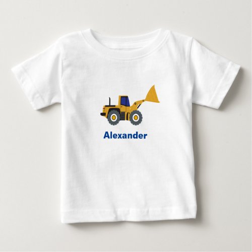 Bulldozer Heavy Machinery Transportation Vehicle  Baby T_Shirt