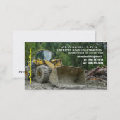 Bulldozer Heavy Road Construction Earth Moving Business Card (Front/Back)