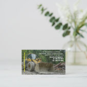 Bulldozer Heavy Road Construction Earth Moving Business Card (Standing Front)