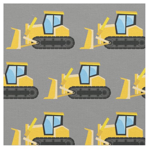 Bulldozer Kids Boys Construction Truck Vehicles Fabric