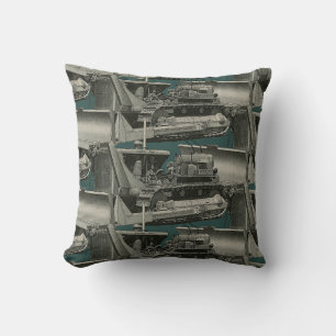 BULLDOZER OPERATING ENGINEER HEAVY EQUIPMENT THROW PILLOW