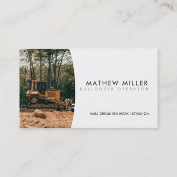 Bulldozer Operator Business Cards by MsRenny at Zazzle