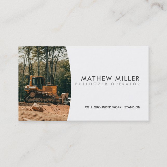 Bulldozer operator Business Cards (Front)