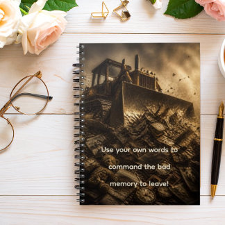 Bulldozer Over Bad Memories Notebook – Crush the P