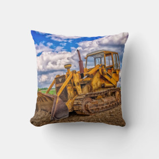 Bulldozer Throw Pillow