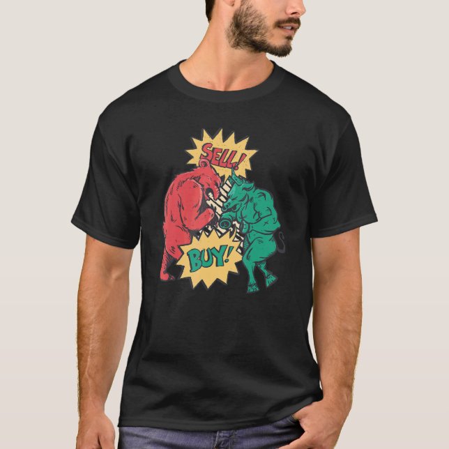 Bulle Bear Stock Exchange Investor Dividende Buy A T-Shirt (Front)