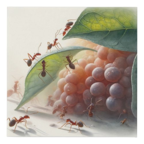 Bullet Ants in the Morning Light IREF454 _ Waterco Faux Canvas Print