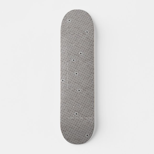 Bullet Hole & Diamond Plate Skateboard (Front)
