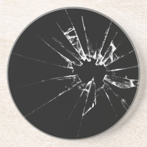 Bullet Hole in Glass Coaster