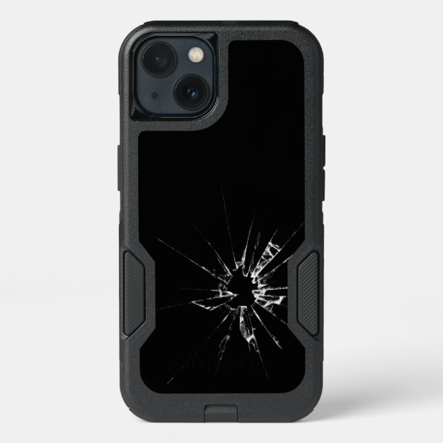 Bullet Hole in Glass Otterbox iPhone Case (Back)