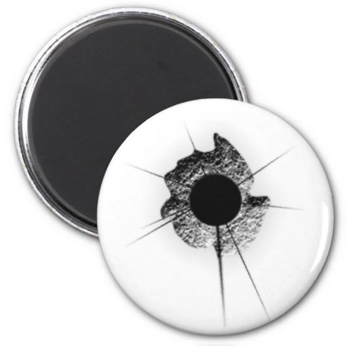 Bullet hole magnet