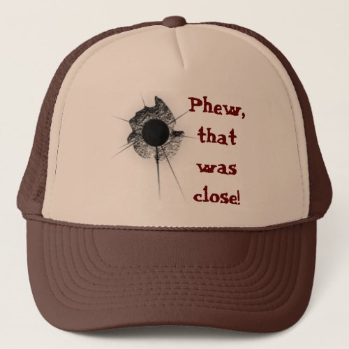 Bullet hole trucker hat