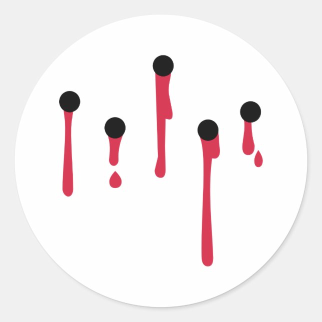 Bullet holes classic round sticker (Front)