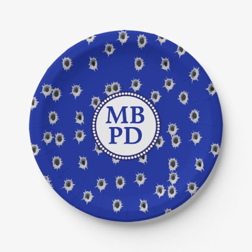 Bullet Holes Police Department Celebration Paper Plates