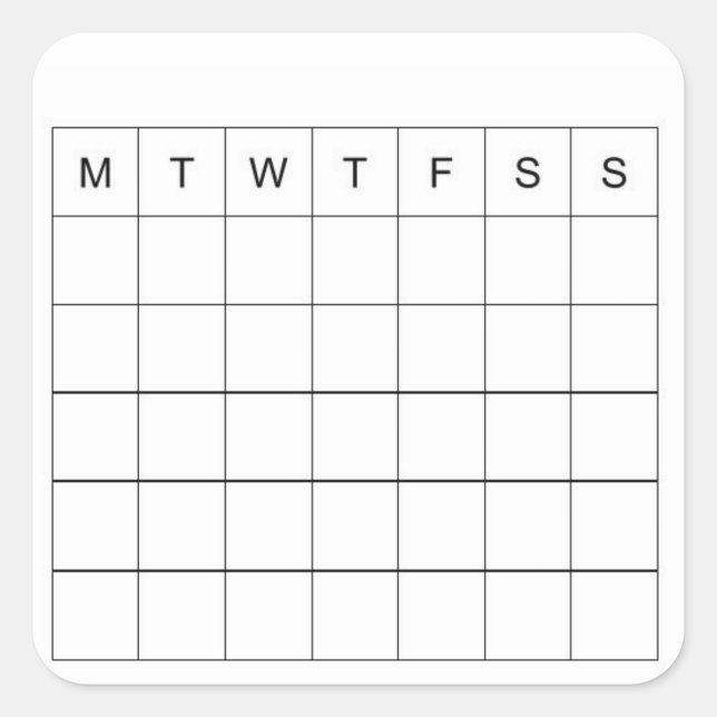 Bullet Journal and Planner Mini Calendar Sticker (Front)
