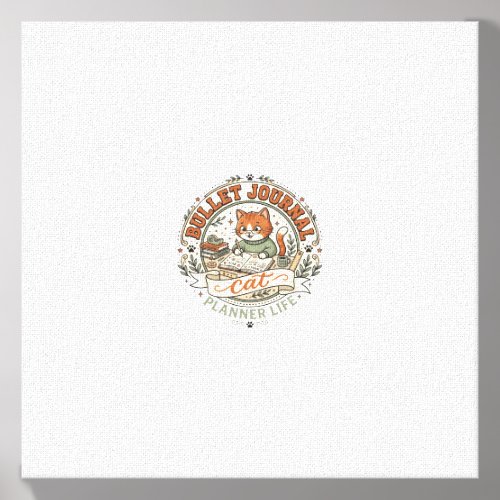 Bullet Journal Cat Bullet Journal Cat Vintage Vect Canvas Photo Tile