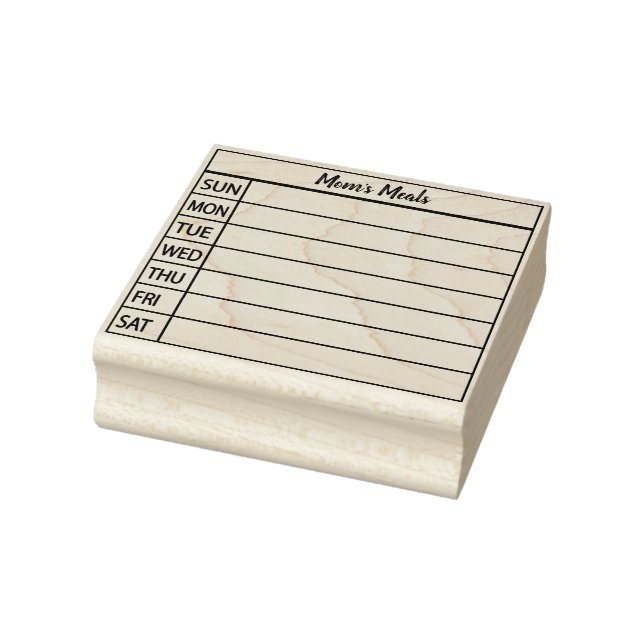 Bullet Journal Meal Planner Rubber Stamp (Stamp)