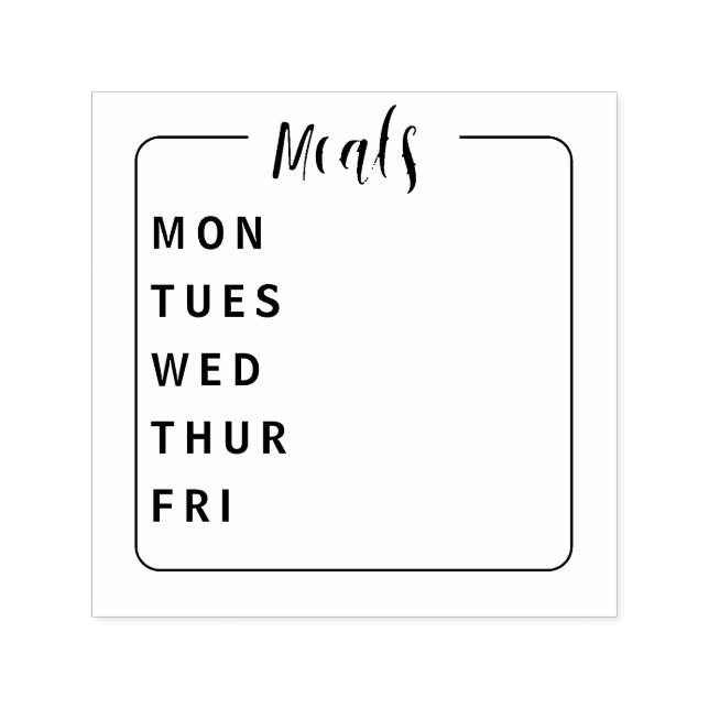 Bullet Journal Meal Planner self inking stamp (Design)