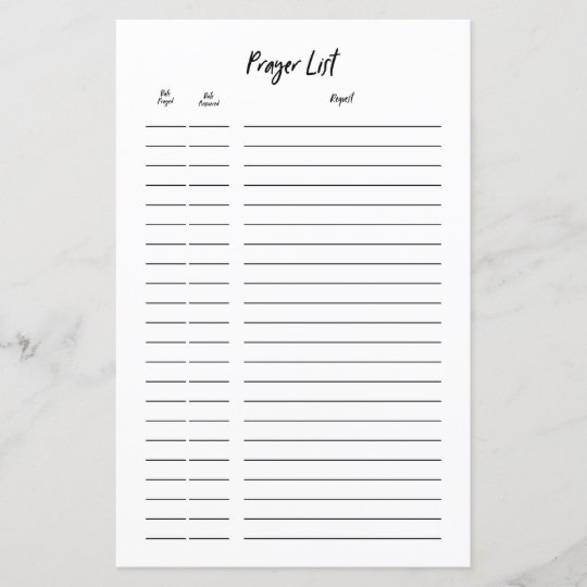 Bullet Journal Prayer Request List Planner Insert | Zazzle.com