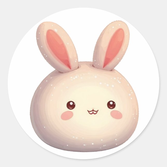 Bullet Journaling Series20 - Cute Rabbit 2 Classic Round Sticker (Front)