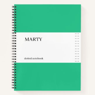 Bullet Mint Notebook with Monogram
