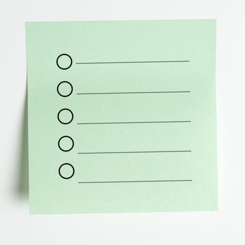 Bullet Point Lined Check List Rubber Stamp