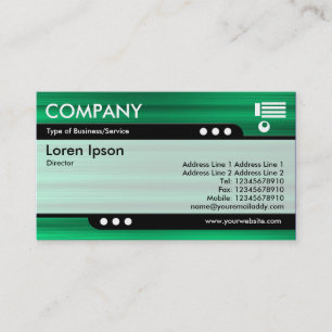 Bullet Train - Brushed Green Texture Business Card