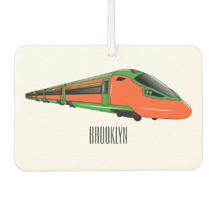 Bullet train cartoon illustration air freshener