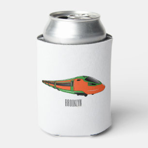 Bullet train cartoon illustration can cooler