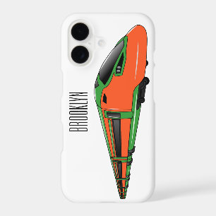 Bullet train cartoon illustration iPhone 17 case