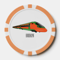 Bullet train cartoon illustration