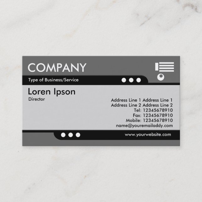 Bullet Train - Gray (666666) Business Card (Front)