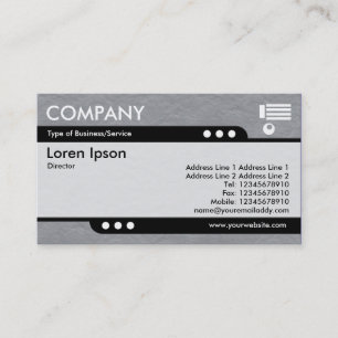 Bullet Train - Mid Gray Crinkled Paper Texture Business Card
