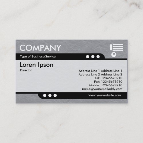 Bullet Train _ Mid Gray Crinkled Paper Texture Business Card