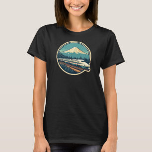 Bullet Train Mount Fuji Japanese Souvenir Shinkans T-Shirt