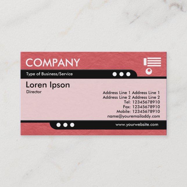 Bullet Train - Red Crinkled Paper Texture Business Card (Front)