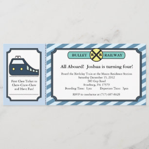Bullet Train Ticket Invitation